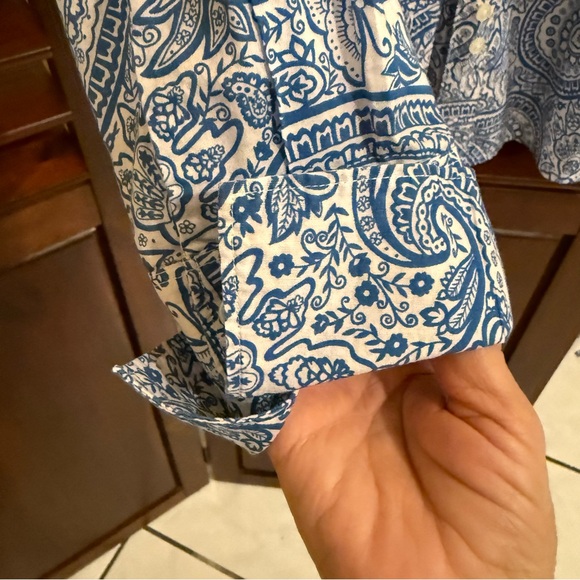 Tommy Hilfiger Blue Paisley Men's Shirt - Picture 4 of 7